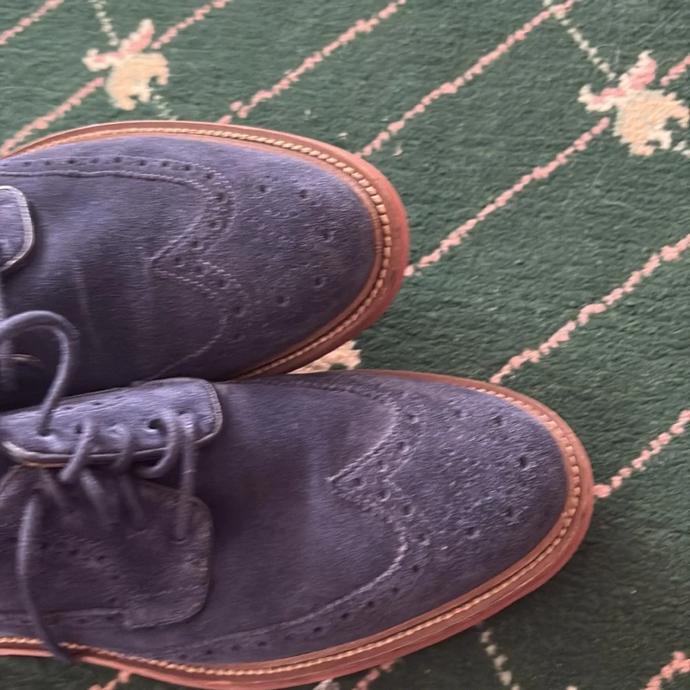 Cole Haan Blue Suede Wingtips